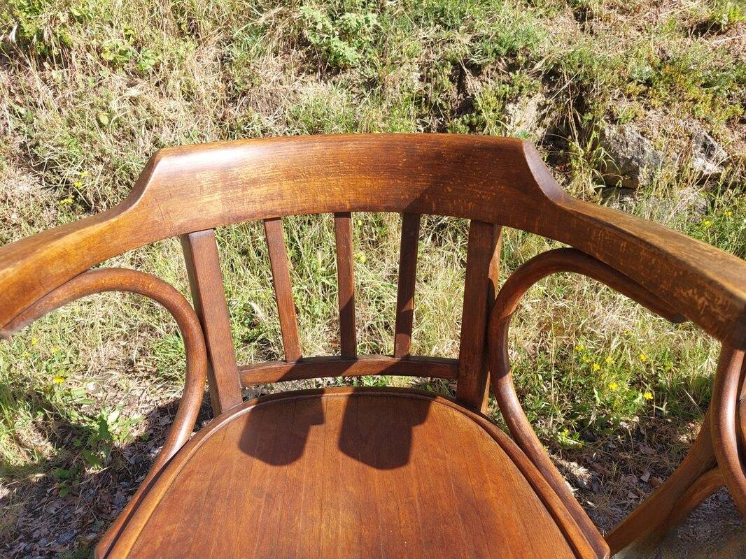 4 Baumann armchairs in bent wood