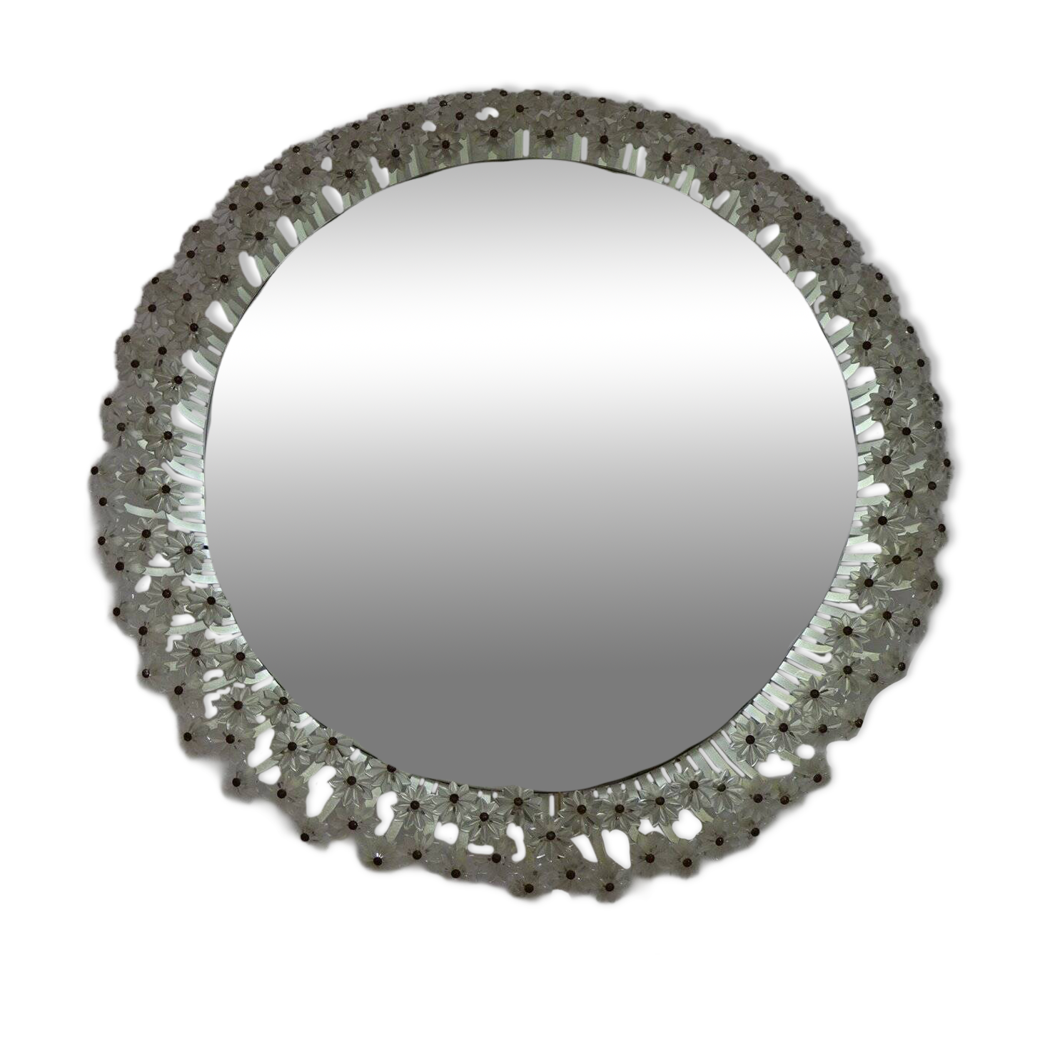 Austrian Illuminated Flower Mirror, 1960s