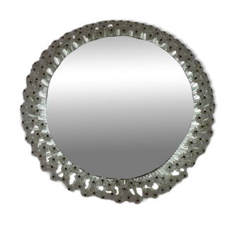Austrian Illuminated Flower Mirror, 1960s