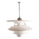 Danish brushed metal pendant light, Poulsen "Charlottenborg" model.