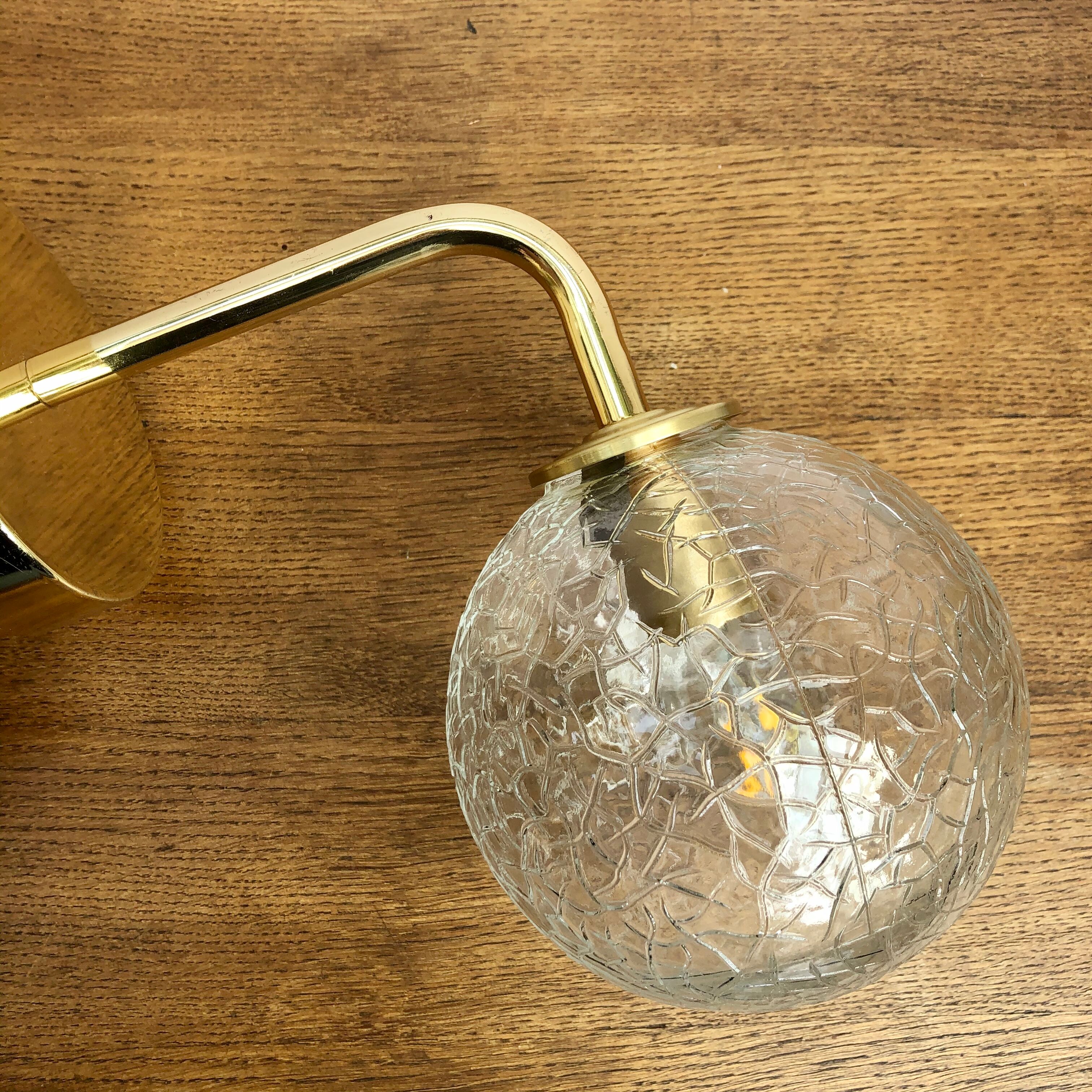 Vintage glass globe wall sconce