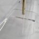 Vintage plexiglass and metal magazine holder, 80s