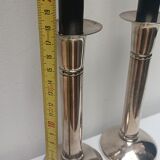 Pair of silver-plated candlesticks