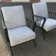 Armchairs with black and white patterns vintage 60s