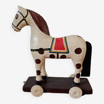 Old toy wooden horse