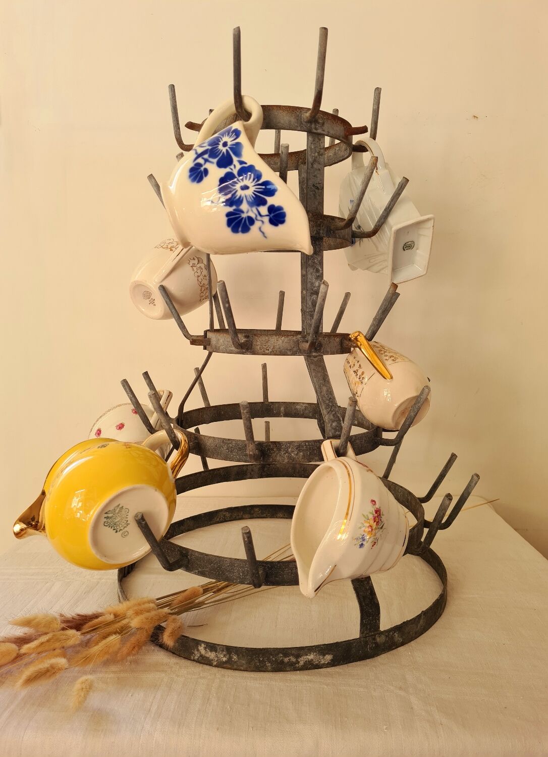 Antique bottle hedgehog