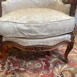 Paire de fauteuils - bergères de style Louis XV
