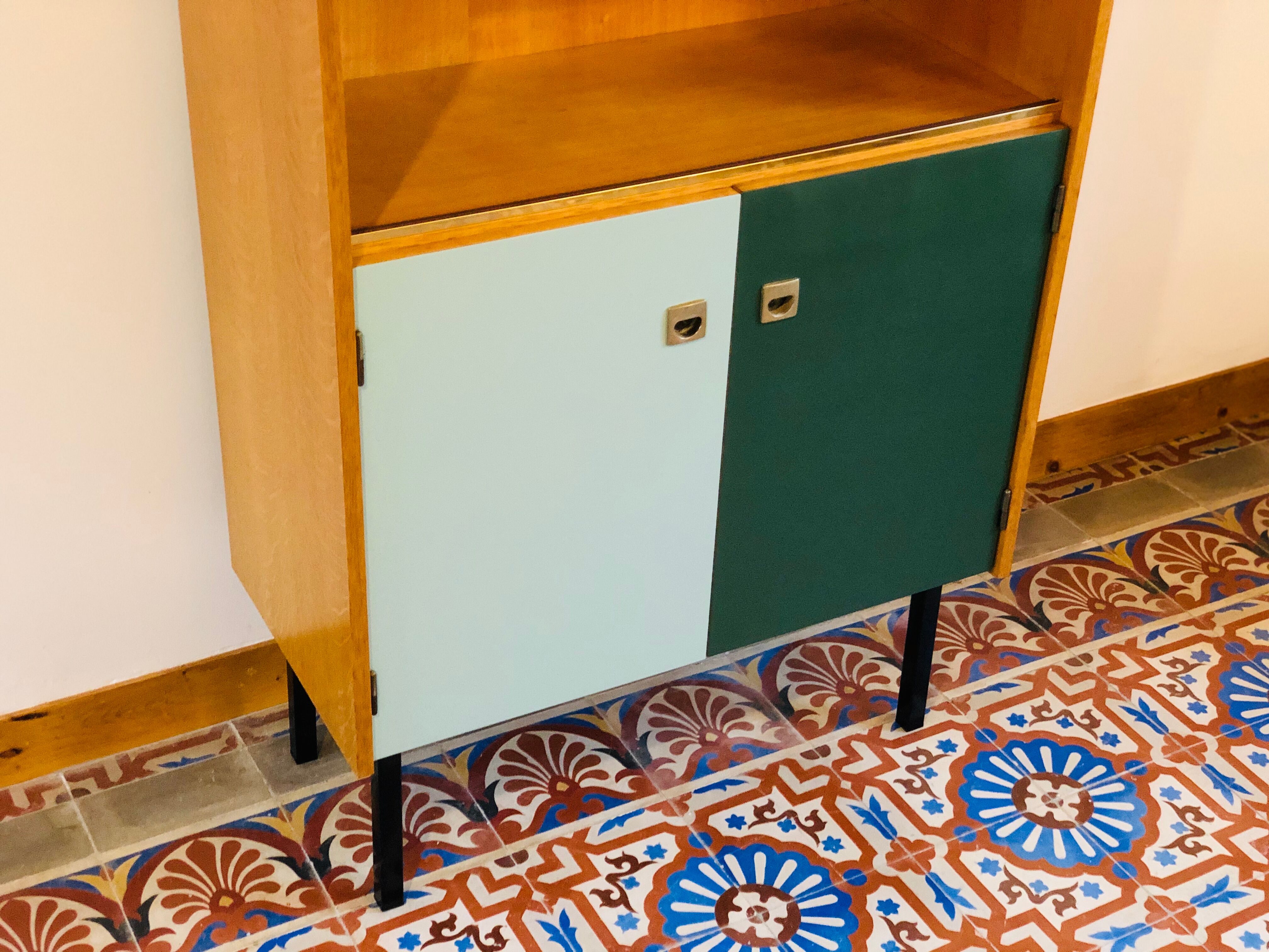 Vintage oak library 1960