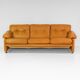 Vintage Coronado Brown Leather Large Sofa by Tobia Scarpa for C&B Italia