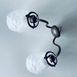 Art Deco wall lamp double fires