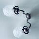 Art Deco wall lamp double fires
