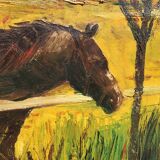Oil on canvas Horses signed J.Kirsch 1961 (88x72)