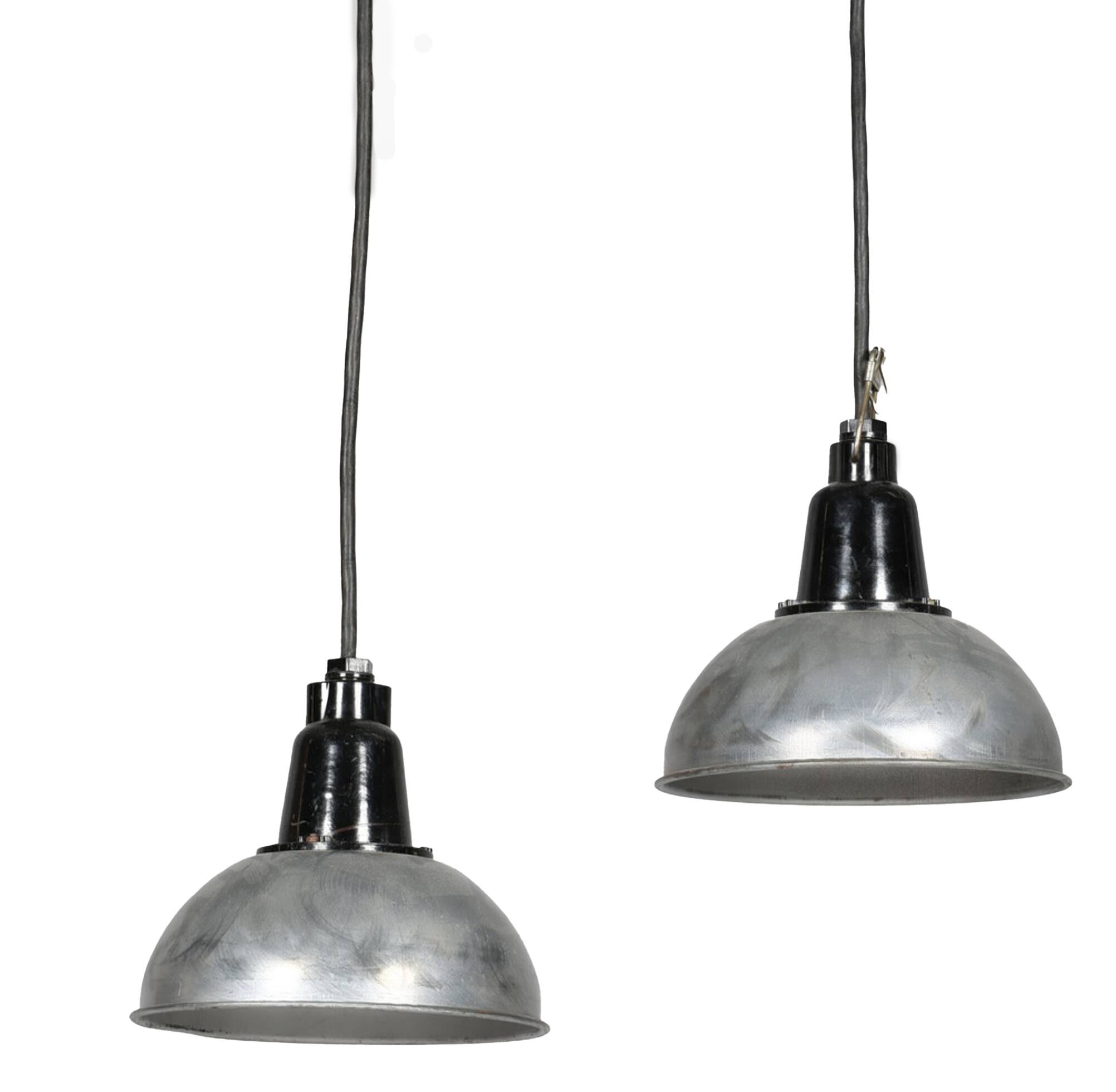 2 Industrial pendent in Iron&Bakelite 1950
