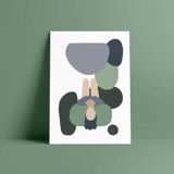 Blue clouds - art print (30 x 40) signed ackeogh