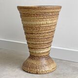 Vintage heavy ceramic diabolo vase
