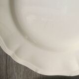 Set of 6 flat plates Digoin Sarreguemines, ivory color