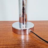 Tubular chrome metal table lamp, 1970s