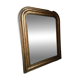 Antique French Louis Philippe mirror, gilded mercury mirror, 19th century.