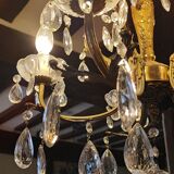 Bronze chandelier with 5-burner tassels