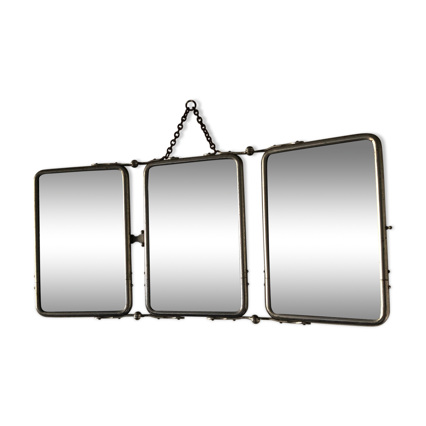 Barber vintage 1930 19x42cm triptych mirror