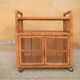 Meuble de rangement vintage en rotin