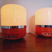 Two Midcentury Table Lamps, Space Age, Adriano Rampoldi, Italy, 1970s