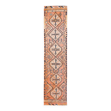 Tapis de couloir vintage orange délavé 3x13, 87x383 cm SK 23482