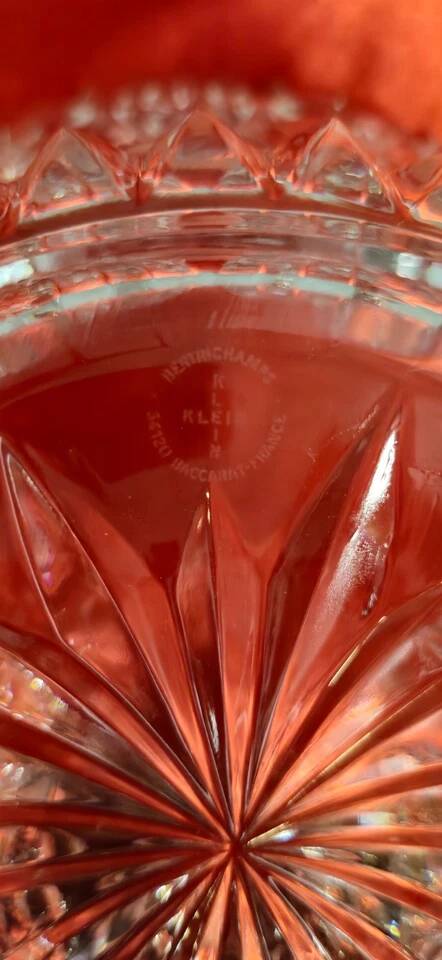 Klein Michel for Baccarat: chiseled crystal bowl circa 1950