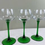 Green stemmed glasses
