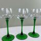 Green stemmed glasses