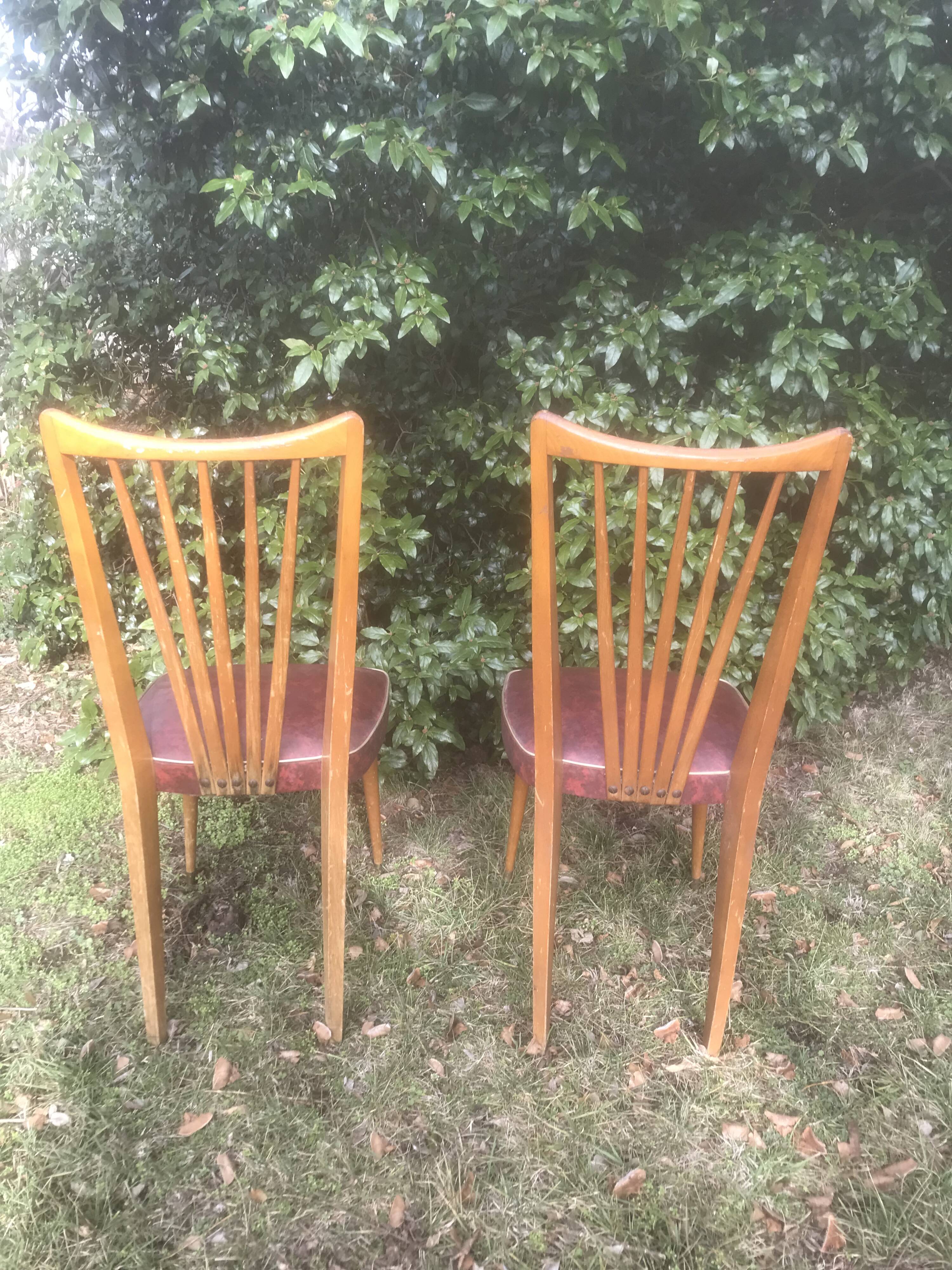 Paire de chaises Charles Ramos 1960
