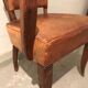 Fauteuil bridge en cuir