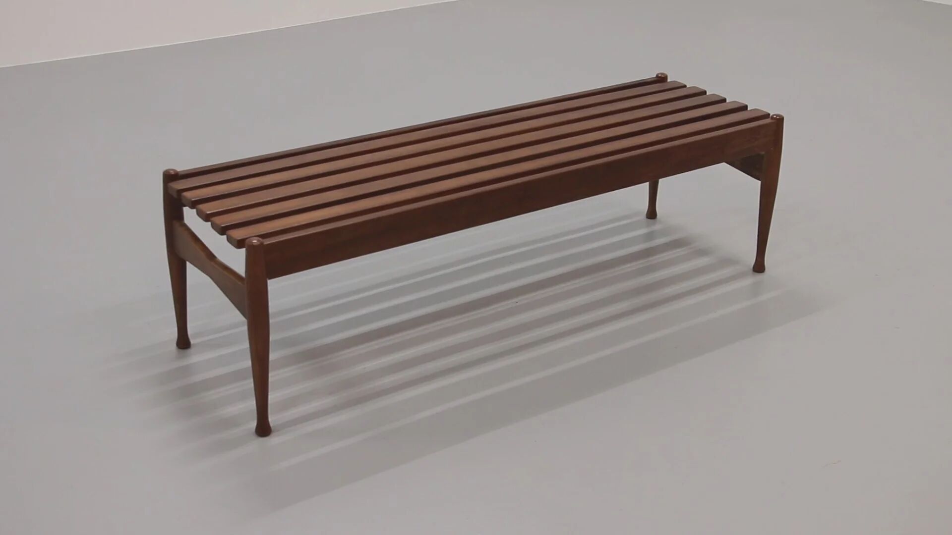 Walnut bench by Gio Ponti made by Fratelli Reguitti 1950