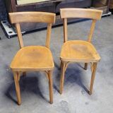 Pair of bistro chairs signed Baumann 1950