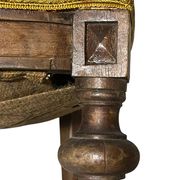 Queen's chair in Louis XVI style, wood and fabric, late 19th century.