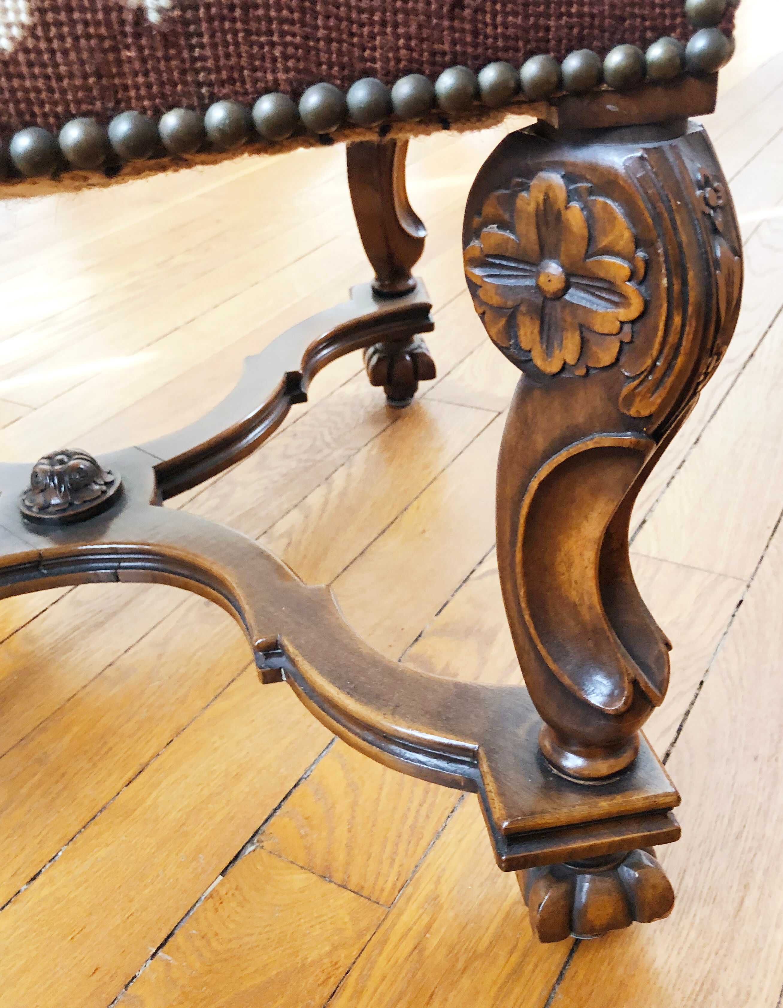 Armchair with high back called Dutch style neo-Louis XIII