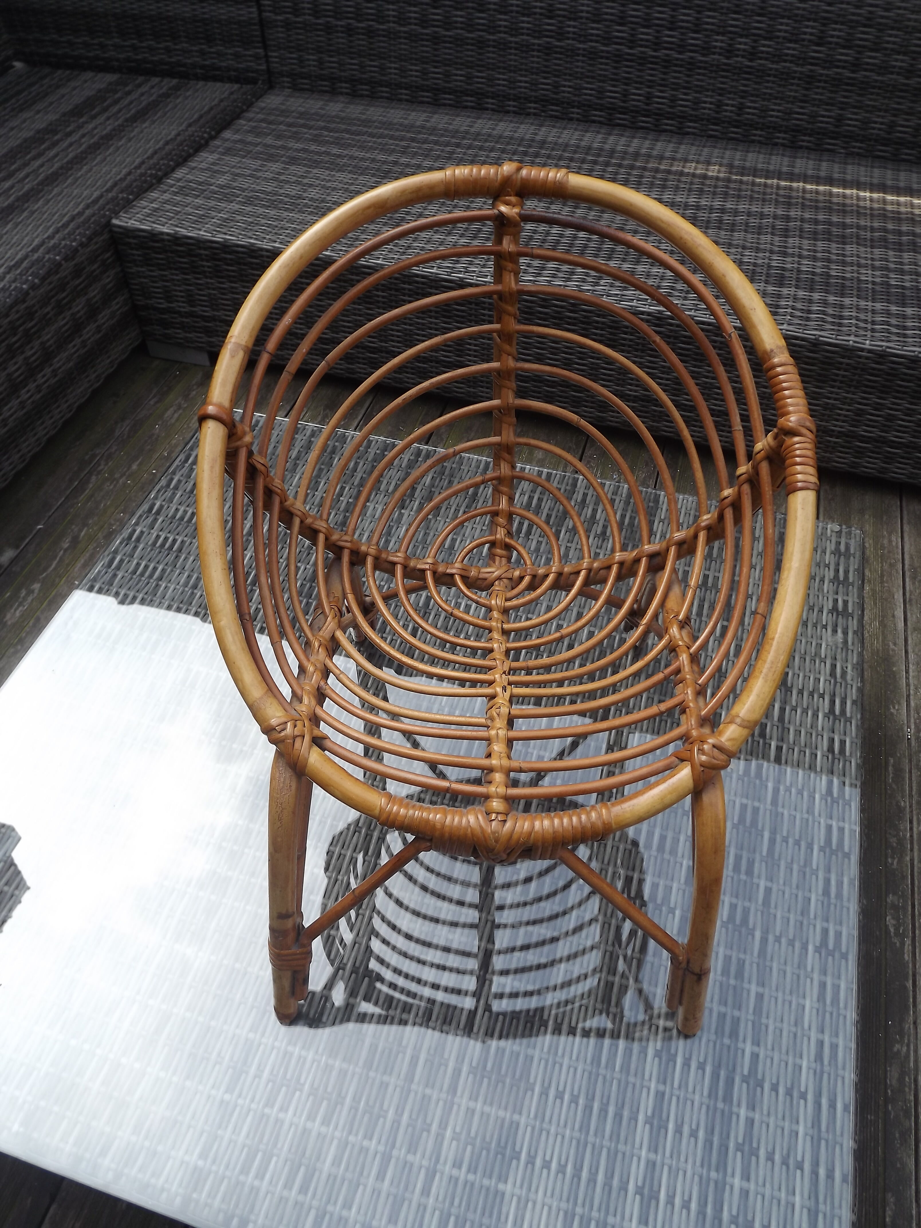 Rattan children chair 60s