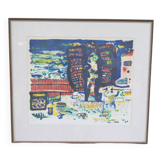 Sven „x-et” erixson , 1960s, hand signed litograph, framed