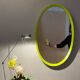 1970's oval wall mirror Schönbruch neon yellow