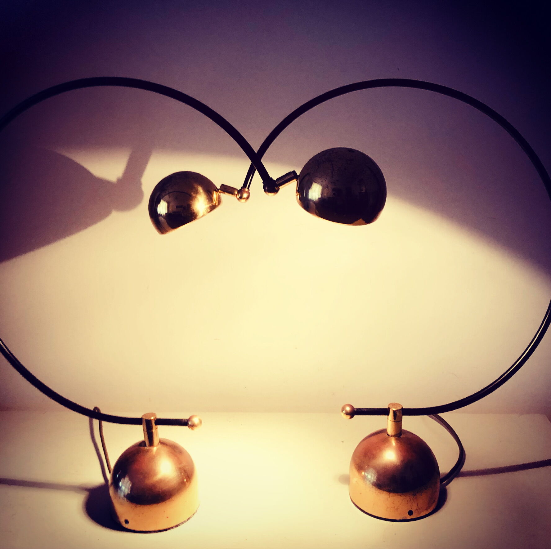 Pair of vintage German bow lamps 60s/70s