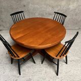 Scandinavian flip flap lotus table by drylund in teak 1960