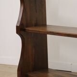 Vintage brutalist solid wood shelf, 1950s
