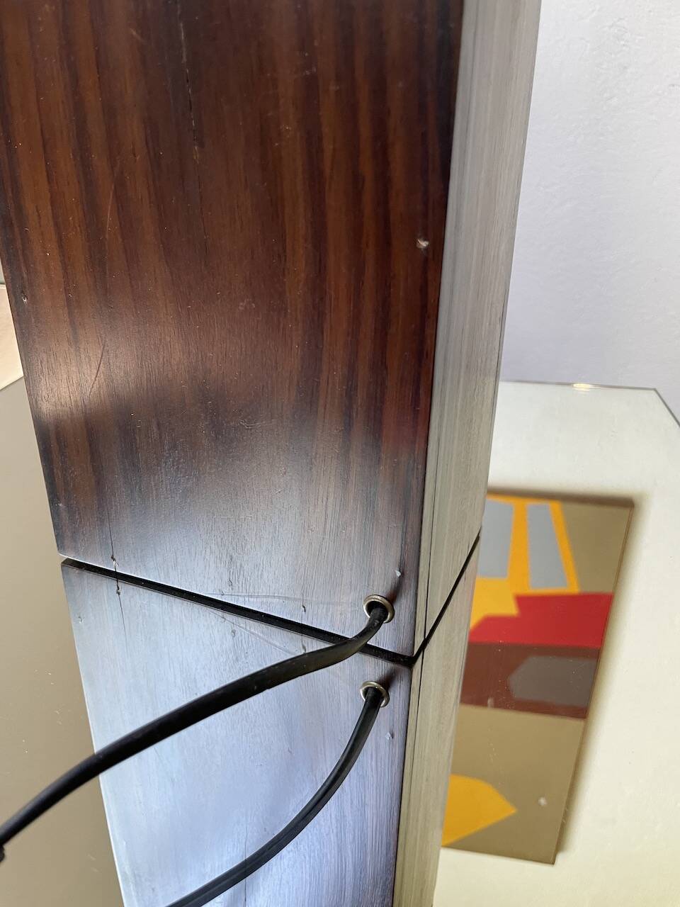 1950s wooden table lamp