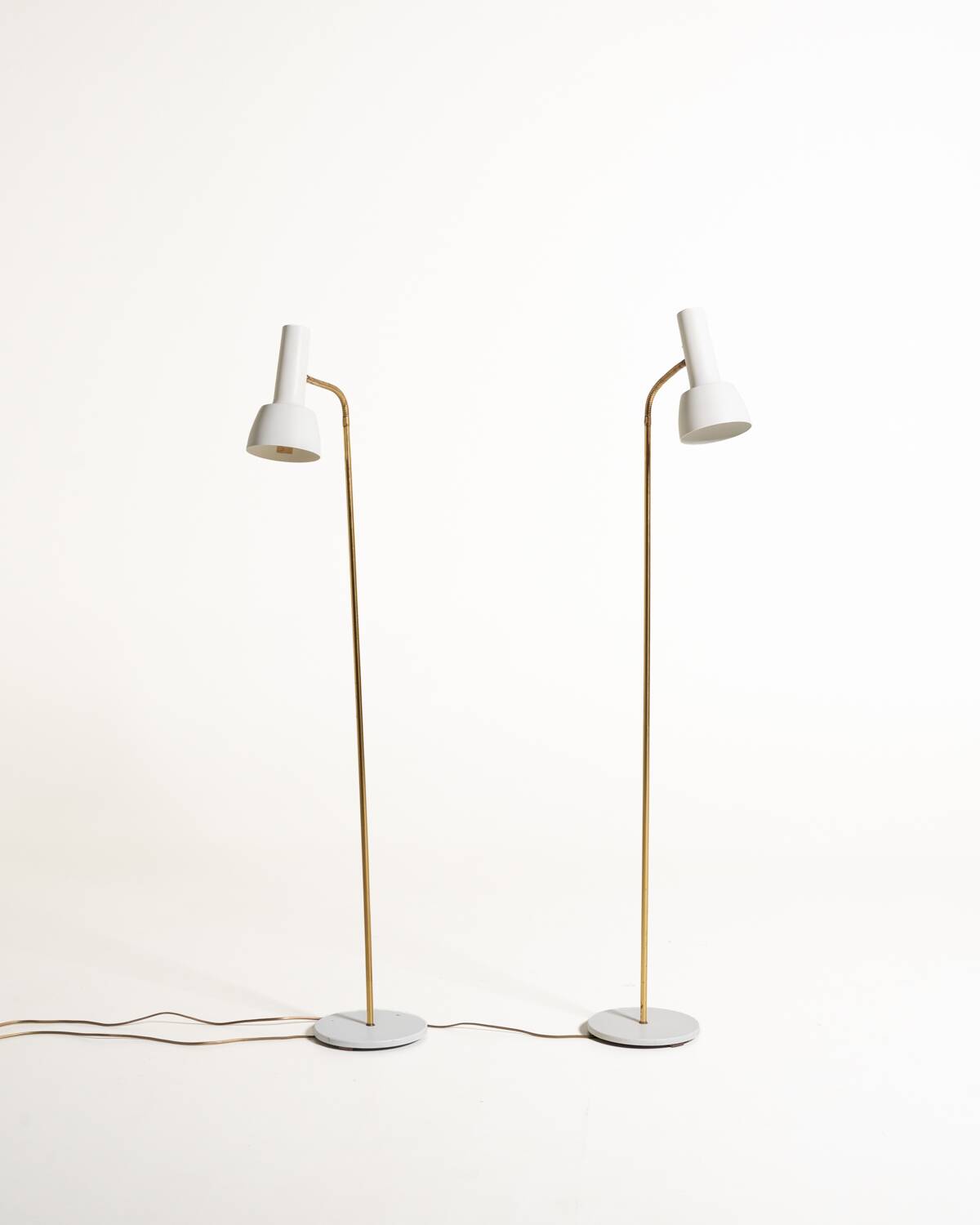 Pair of “2008 L” Floor Lamps by Schmidt's Lampedesign, Denmark, 1960s