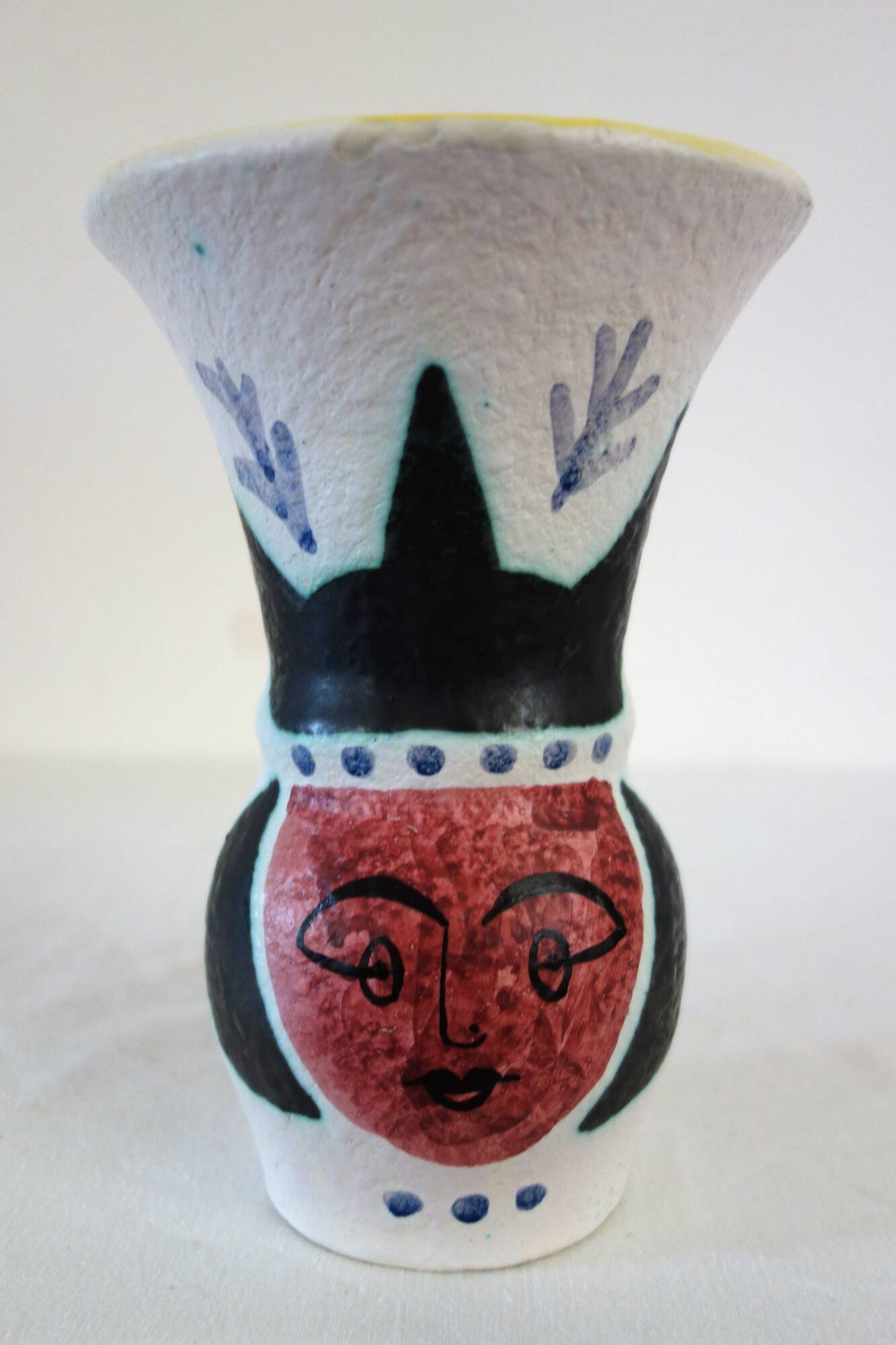 Original ceramic vase by Jacques Sagan, Vallauris, 1950s