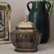 Silver metal candy sugar bowl lutetia france old