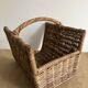 Woven wicker log holder, wood basket