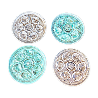 Set of 4 shell plates manufacture Niederviller