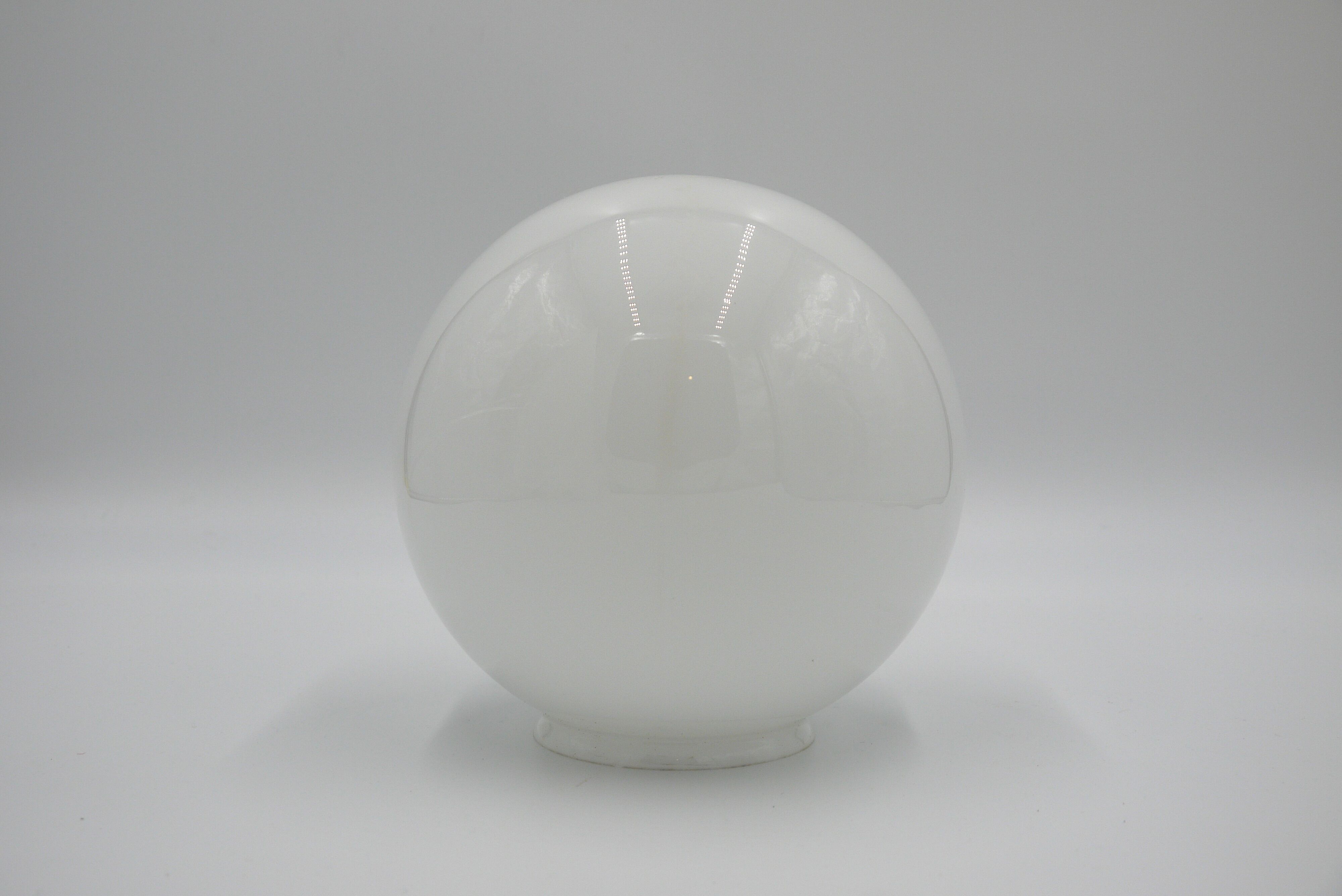 White glass globe