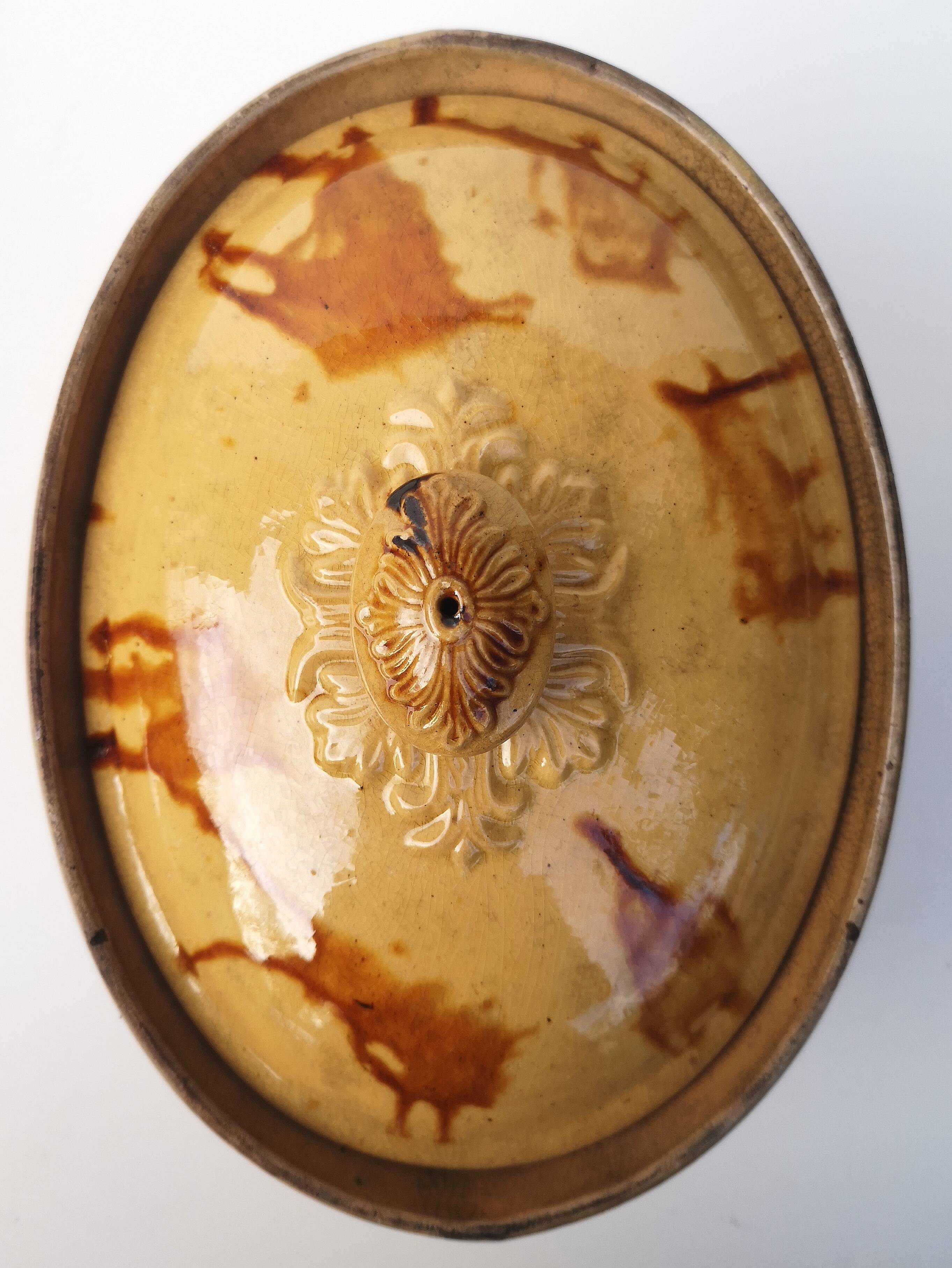 Old glazed terracotta terrine